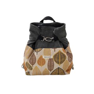 Zaino bicolor foglie ocra