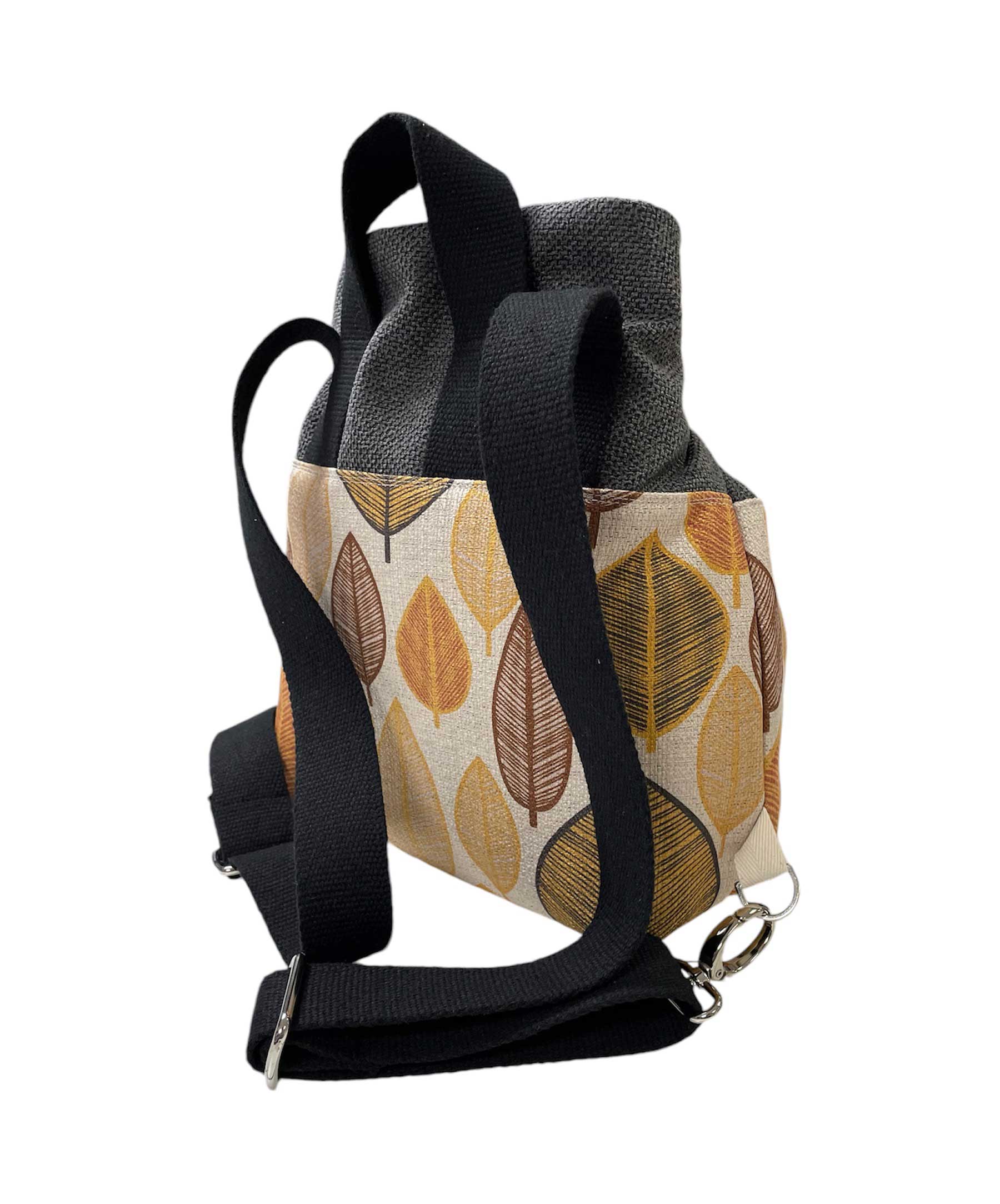 Zaino bicolor foglie ocra - immagine 6